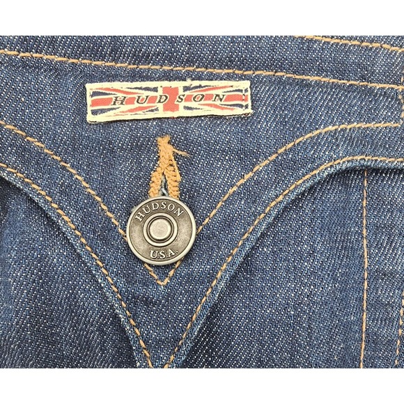 HUDSON Women's Bootcut Jeans Signature Flap Pockets Dark Blue Size 27 - Picture 4 of 9